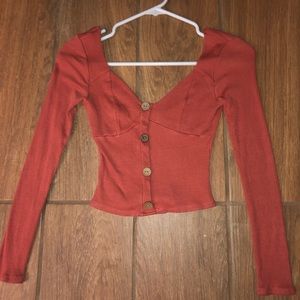 Medium fashion nova orange long sleeve